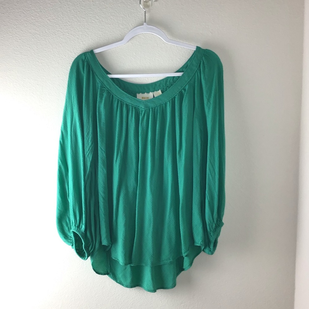 Anthropologie Maeve Top S6 Green